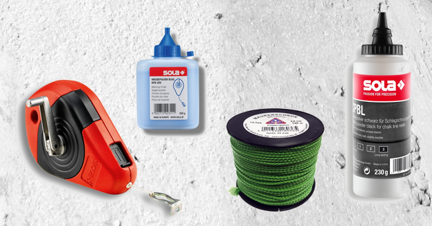 Schlagschnüre und Puder