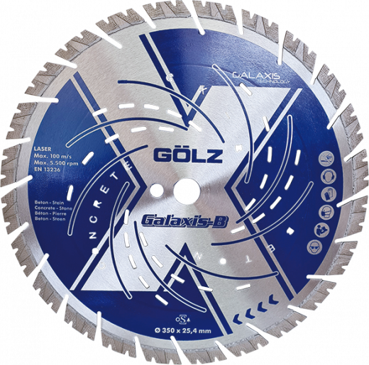 ​​​​​​​GÖLZ Diamant-Trennscheibe Galaxis-B Beton Premium Ø 350 mm / 20,0 mm