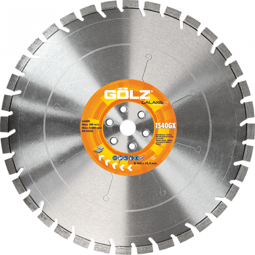 GÖLZ Diamant-Trennscheibe TS40GX Beton Lasergeschweißt Ø 400 mm / 25,4 mm