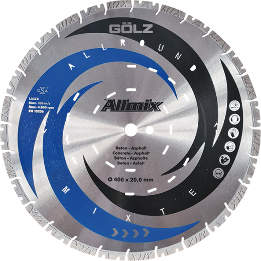 GÖLZ ​​​​​​​Diamant-Trennscheibe Allmix Mix - Lasergeschweißt Ø 350 mm / 25,4 mm