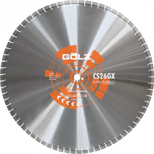 GÖLZ Diamant-Trennscheibe CS26GX Beton - Lasergeschweißt Ø 800 mm / 25,4 mm