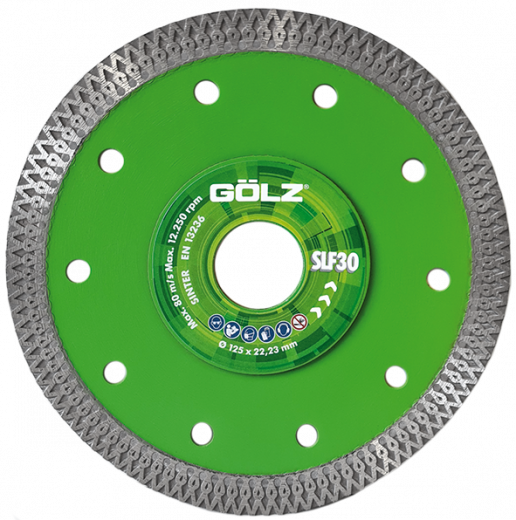 GÖLZ Diamant-Trennscheibe SLF30 Natur- und Kunststeinfliesen Ø 230 mm / 22,23 mm