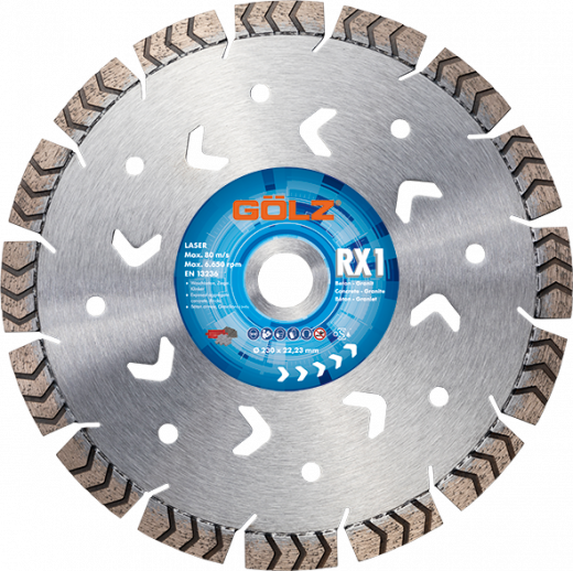 GÖLZ Diamant-Trennscheibe RX1 - Allround Ø 115 mm / 22,23 mm