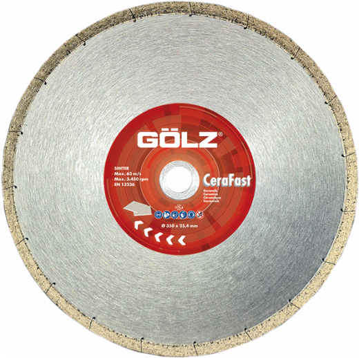 GÖLZ Diamant-Trennscheibe CeraFast - Gesintert Ø 250 mm / 25,4 mm