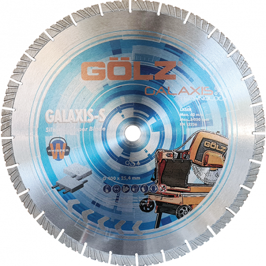 GÖLZ ​​​​​​​Diamant-Trennscheibe GALAXIS-S - 15 mm hohe Segmente Ø 350 mm / 25,4 mm