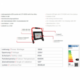 Akku-LED-Strahler, faltbar IP54 PROFI-LINE 50 W