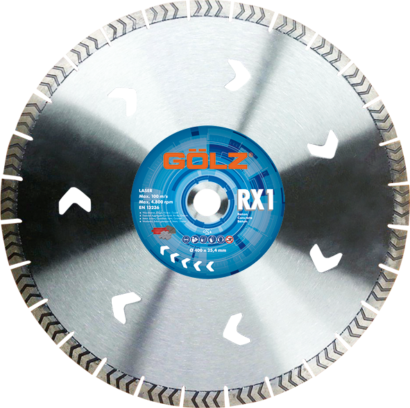 GÖLZ Diamant-Trennscheibe RX1 Allround Lasergeschweißt Ø 350 mm / 20,0 mm