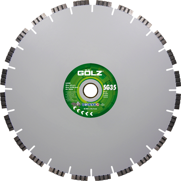 GÖLZ Diamant-Trennscheibe SG35 Granit Turbo Ø 350 mm / 20,0 mm