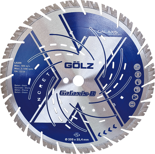 ​​​​​​​GÖLZ Diamant-Trennscheibe Galaxis-B Beton Premium Ø 300 mm / 25,4 mm