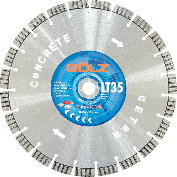 GÖLZ Diamant-Trennscheibe LT35 Beton Lasergeschweißt Ø 350 mm / 20,0 mm