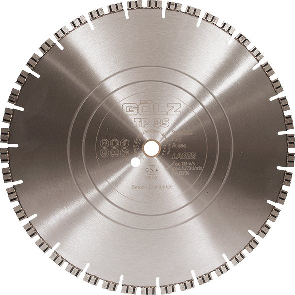 GÖLZ Diamant-Vorschnittscheibe TP35 Beton Lasergeschweißt Ø 400 mm mit Kombi-Bohrung 20,0 mm / 25,4 mm