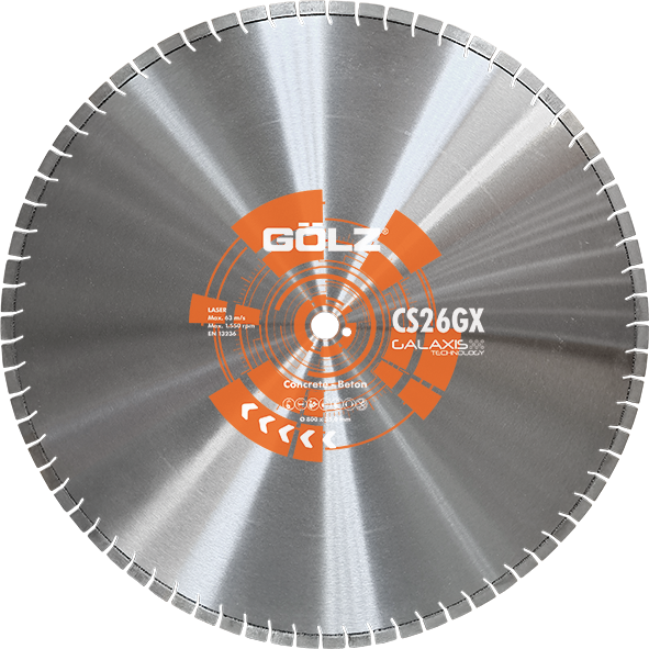 GÖLZ Diamant-Trennscheibe CS26GX Beton - Lasergeschweißt Ø 600 mm / 25,4 mm