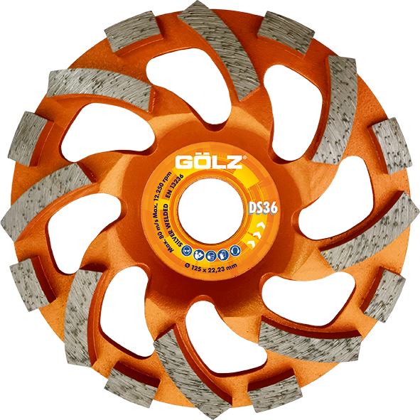 GÖLZ Diamant-Schleifteller DS36 TURBO - Beton und Hartgestein Ø 150 mm