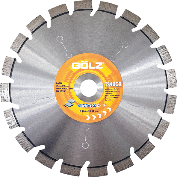 GÖLZ Diamant-Trennscheibe TS40GX - Beton universal Ø 230 mm / 22,23 mm