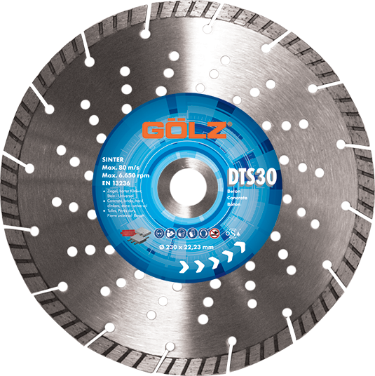 GÖLZ Diamant-Trennscheibe DTS30 Turbo - Gesintert Ø 150 mm / 22,23 mm