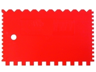 Zahnspachtel PP 4-Seitig 135 x 90 mm