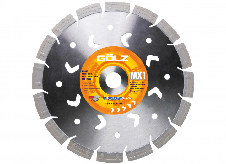 Diamant-Trennscheibe MX1 - 3-Stufen-Segment Ø 125 mm / 22,23 mm