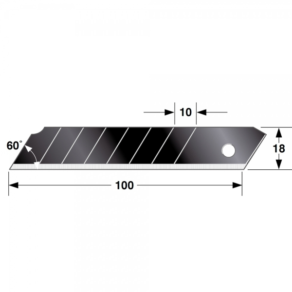 Ersatzklingen 18mm Tajima RAZAR Black (10 Stk.)