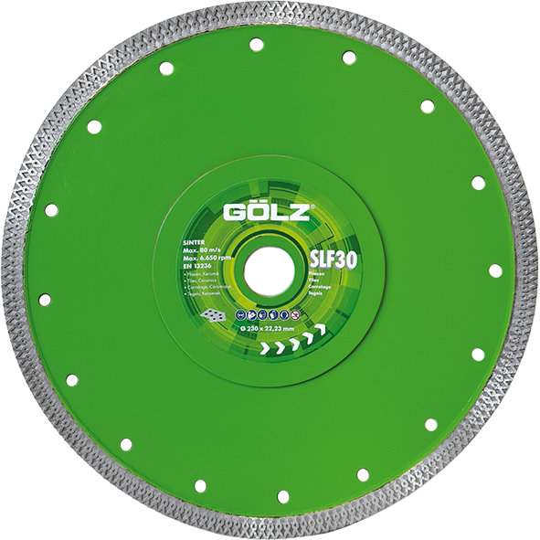 Diamant-Trennscheibe SLF30 Natur- und Kunststeinfliesen - Ø 250 mm / 25,4 mm