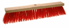 Straßenbesen aus Sattelholz / Elaston, rot 60 cm