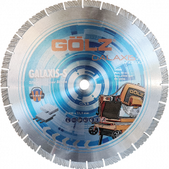 ​​​​​​​Diamant-Trennscheibe GALAXIS-S - 15 mm hohe Segmente Ø 350 mm / 25,4 mm